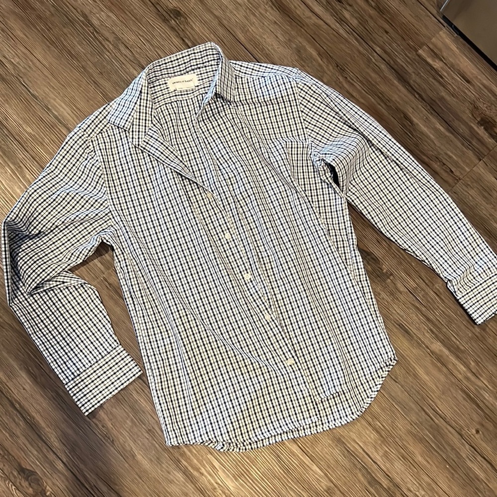 Ministry of Supply Men’s plaid button down size M slim